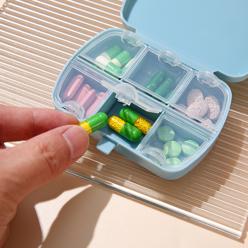 6 Compartments Portable Pill Case 1