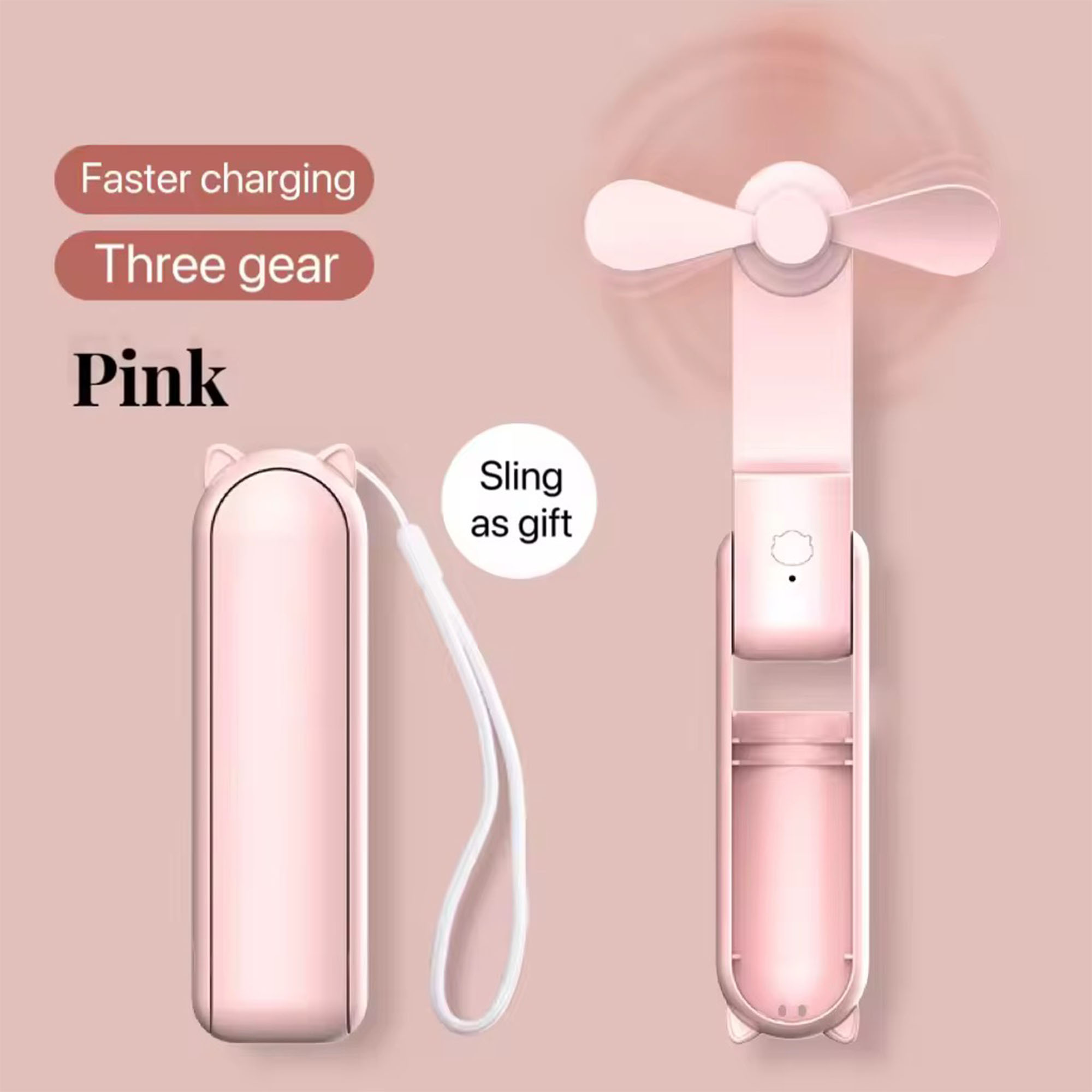 Portable USB Rechargeable Mini Fan 5