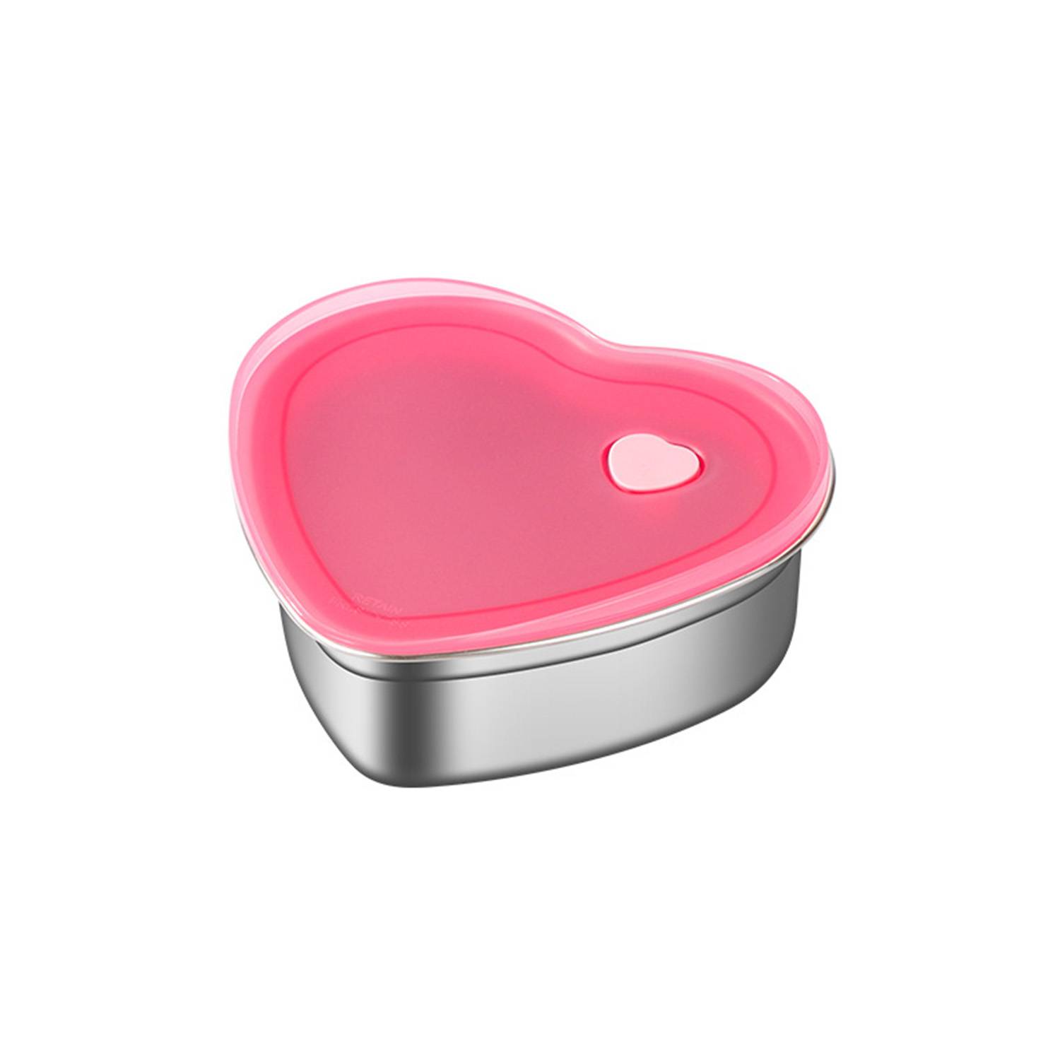 30oz Stainless Steel Heart Cake Containe w/ Lid 3