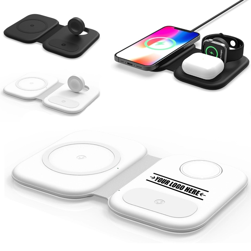 Foldable 3-In-1 Magnetic Wireless Charging Station 2