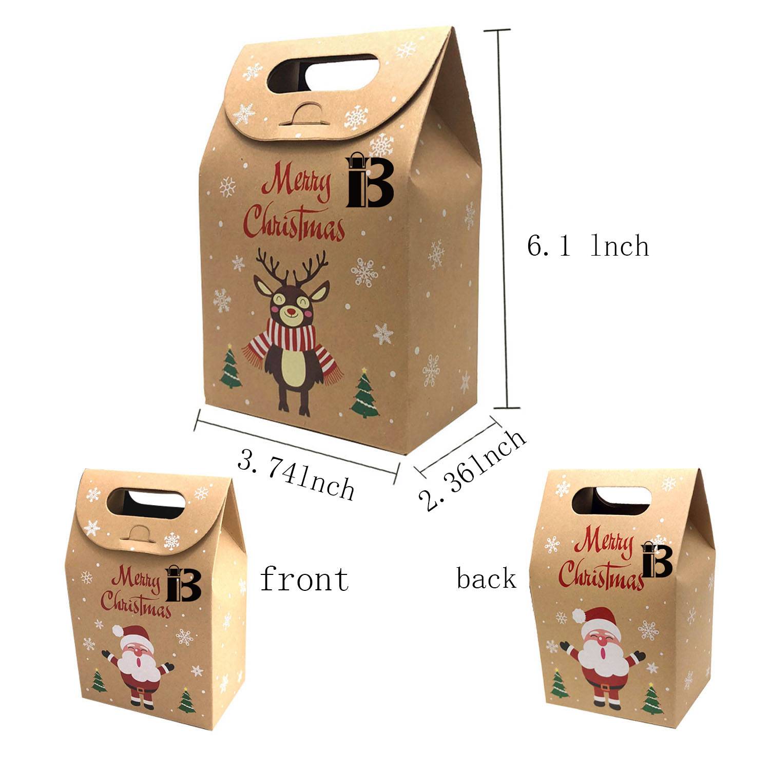 Christmas Kraft Paper Gift Bags 5