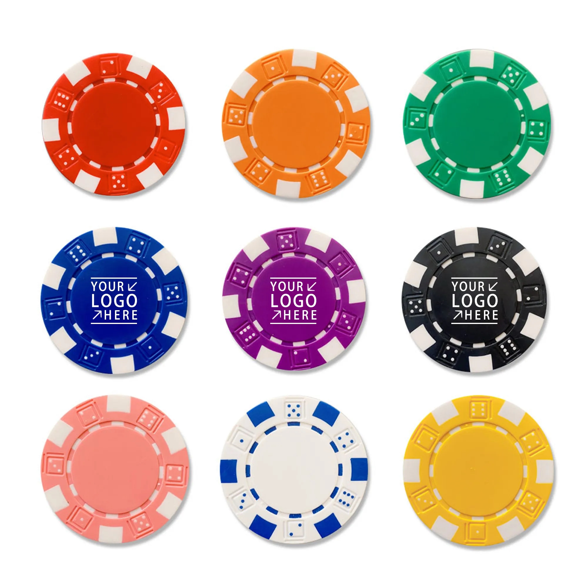 Double-sided Custom Poker Chips MOQ 100PCS 3
