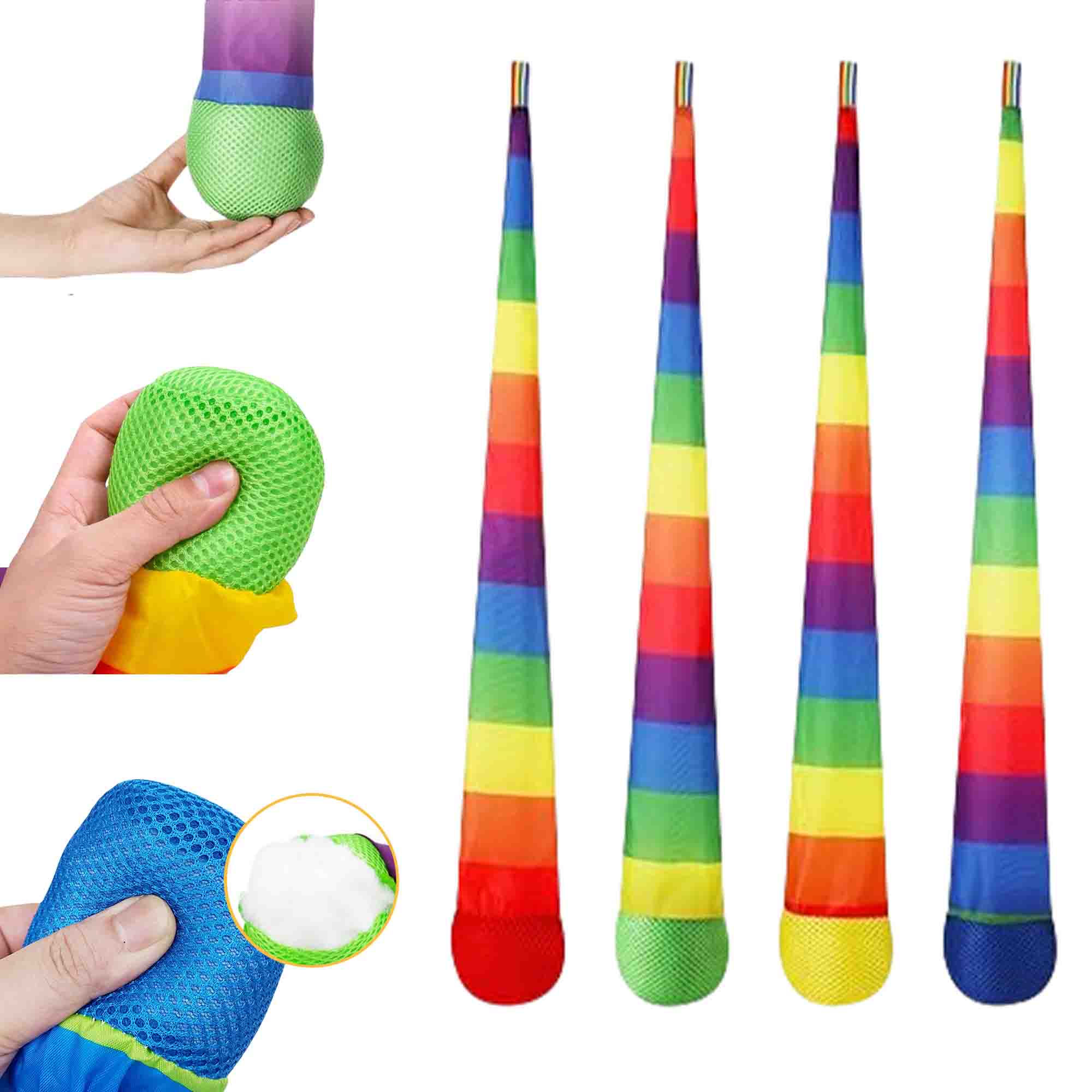 Throw and Catch Ball with Rainbow Tail 1
