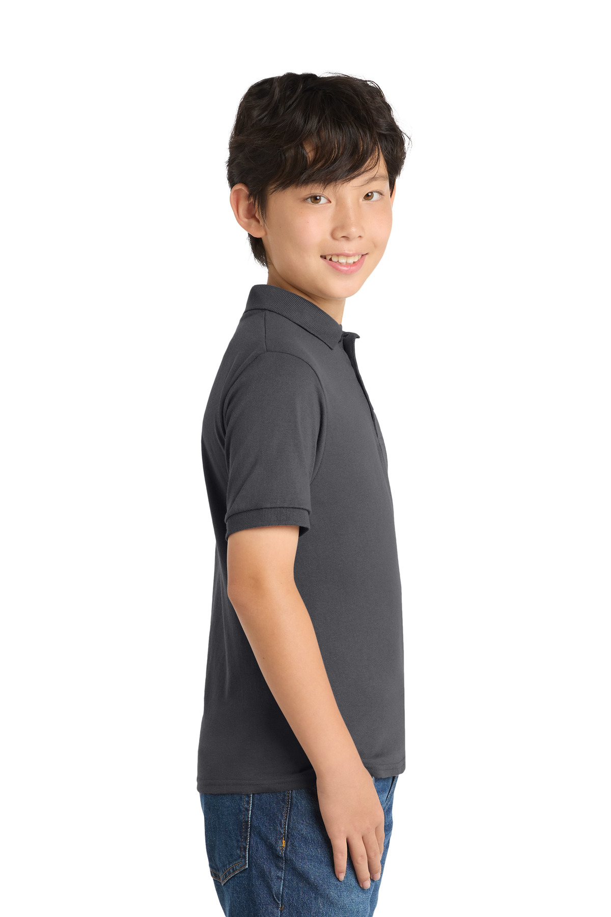 Port & Co Youth Core Blend Jersey Knit Polo. KP55Y 20