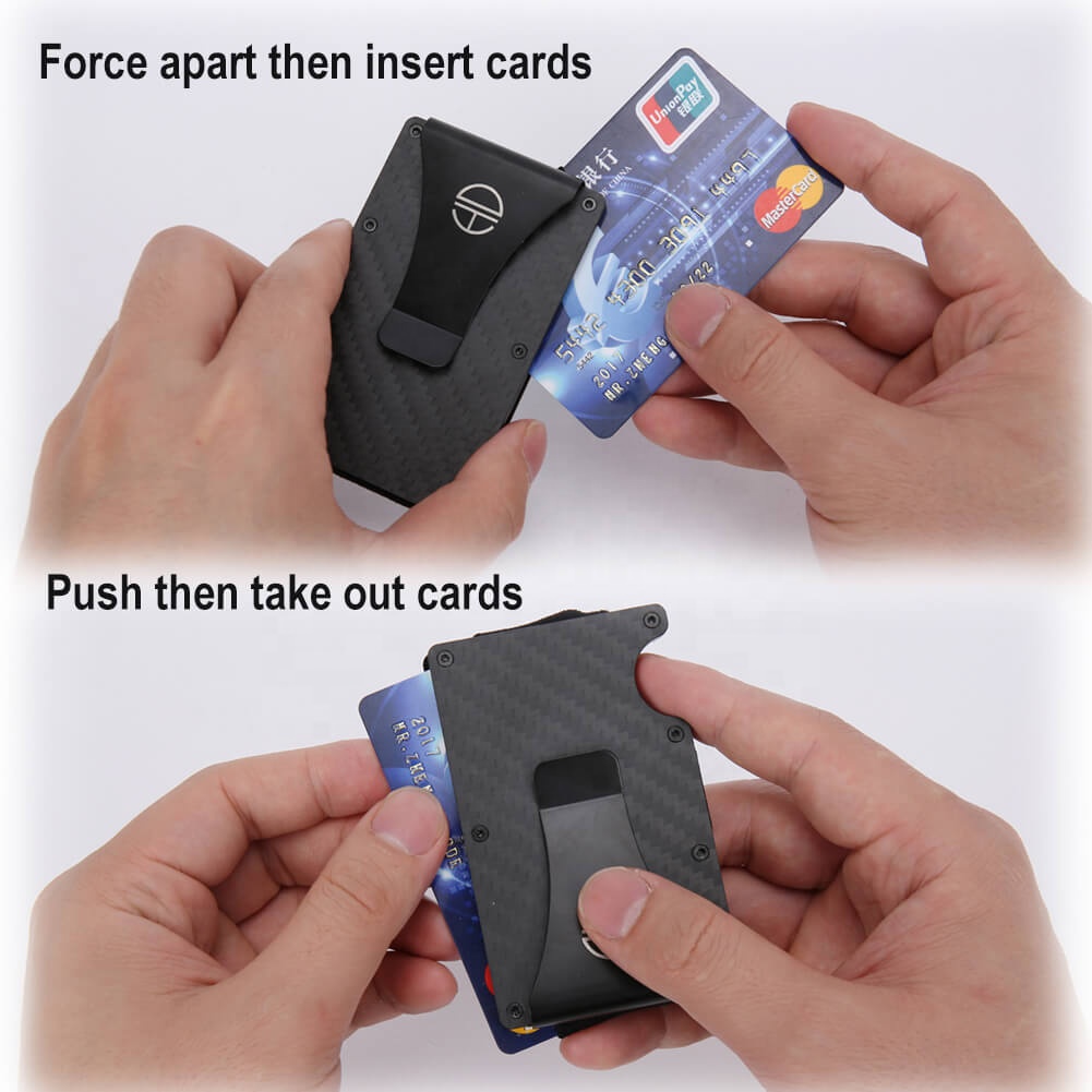 Aluminum Slim Metal Wallet with Money Clip 3
