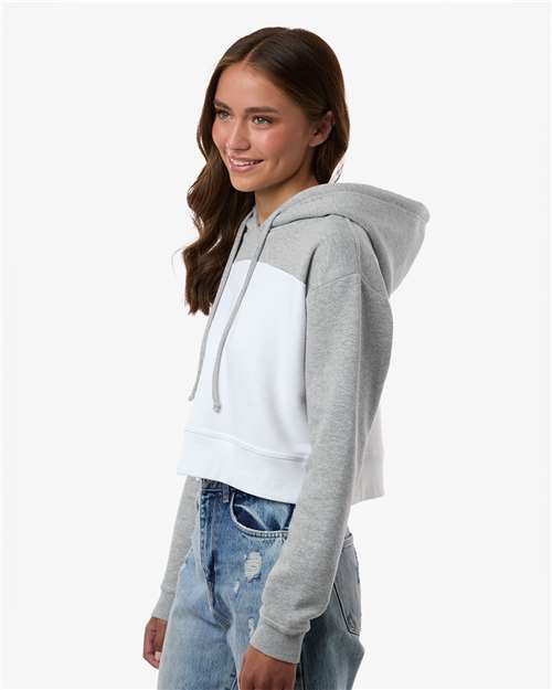Women's Cropped Fleece Hooded Sweatshirt - BW5404 30