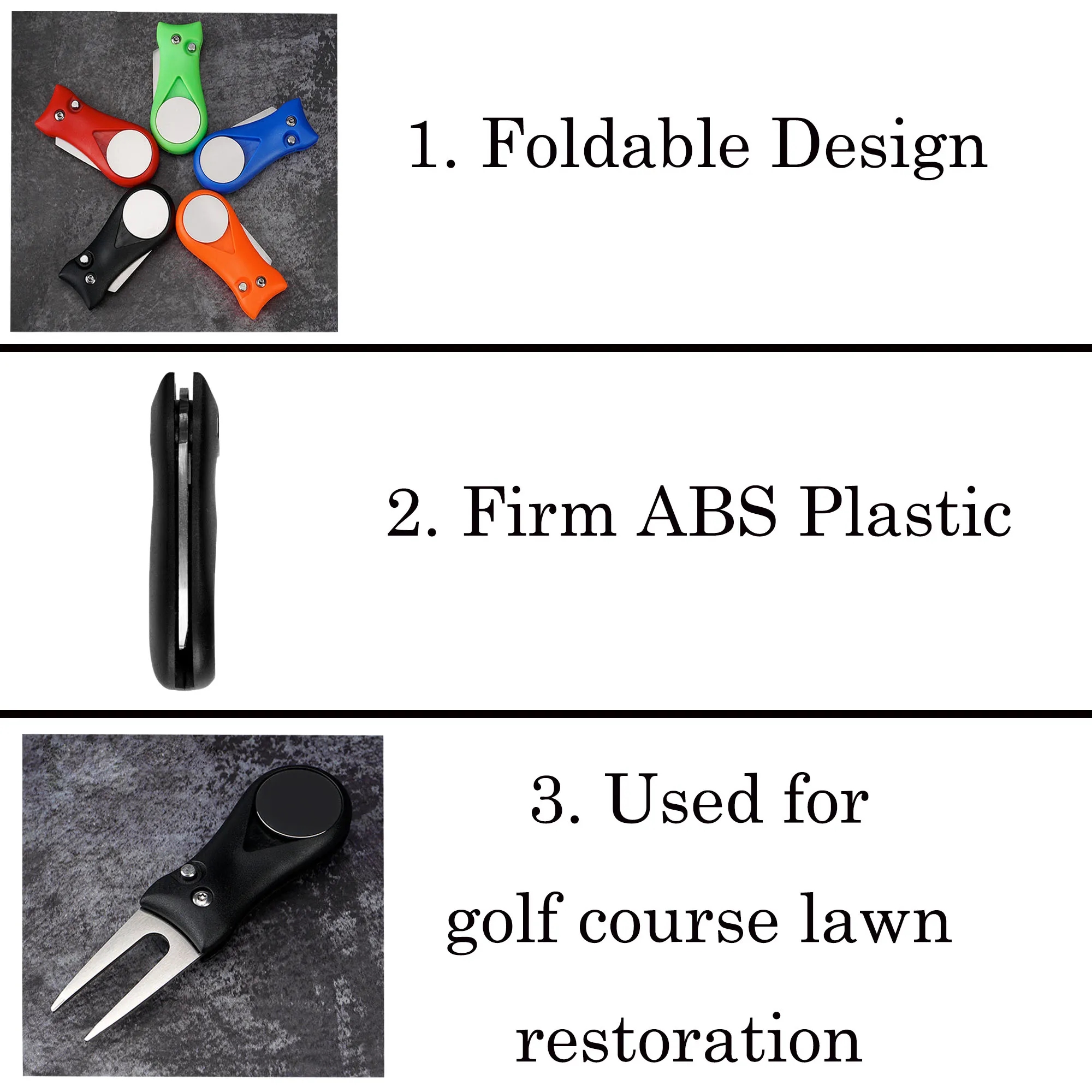 ABS Golf Divot Tool Fork 2