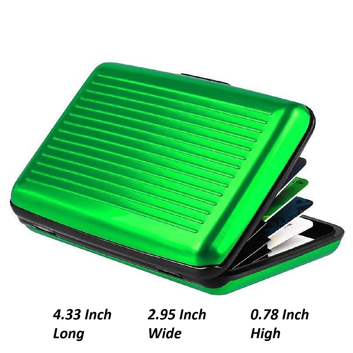 RFID-Blocking Aluminum Silver Wallet Credit Cards Holder 5