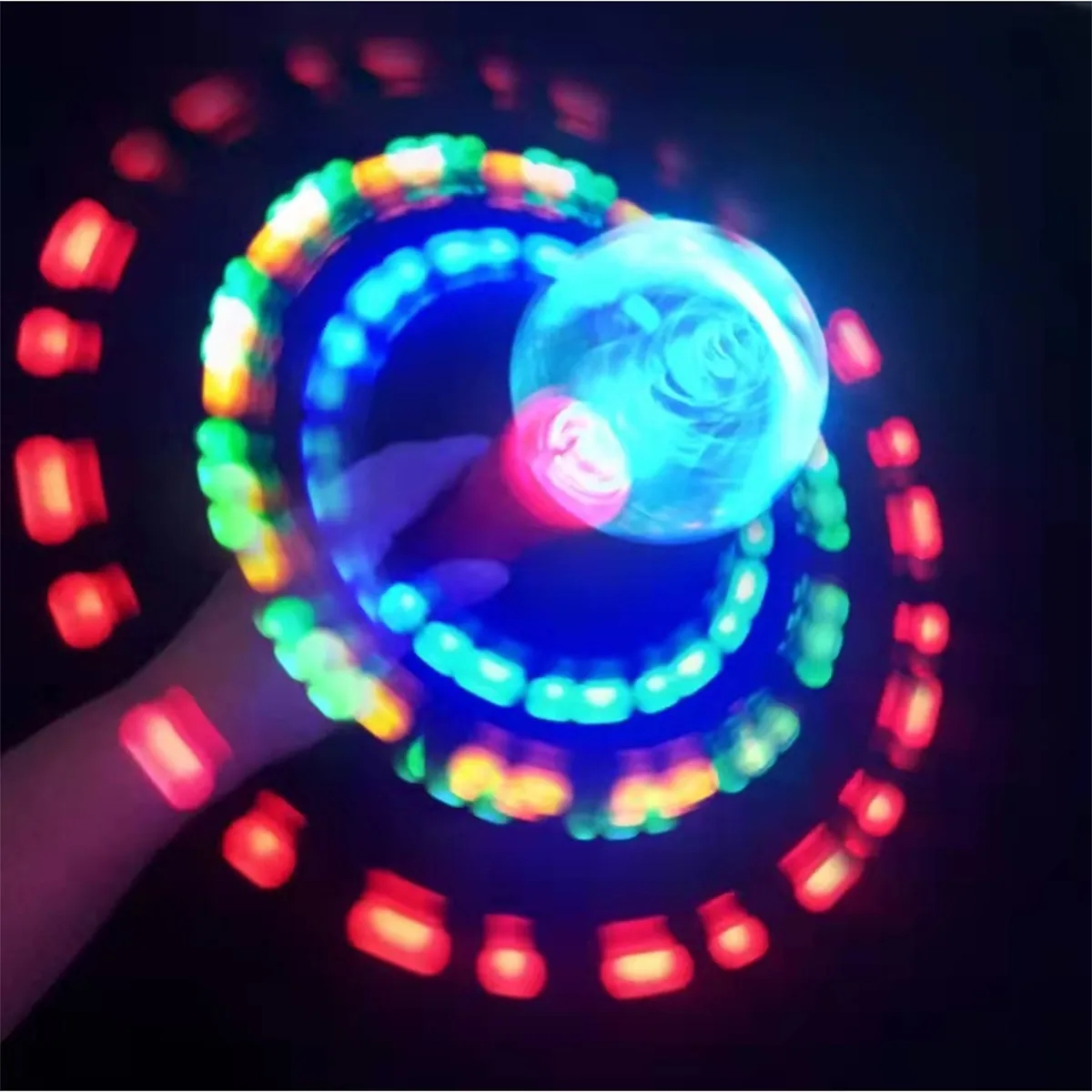Custom LED Light Up Spinner Rotating Wand For Party Stadium 6