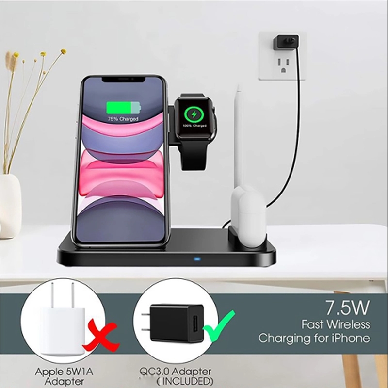 15W 4 In 1 Wireless Charging Stataion 4