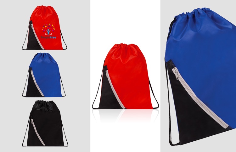 Zip Line Drawstring Backpack 5