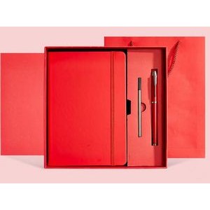 200 Pages PU Leather Personalized A5 Journal Notebook Set with Pen & Box 12