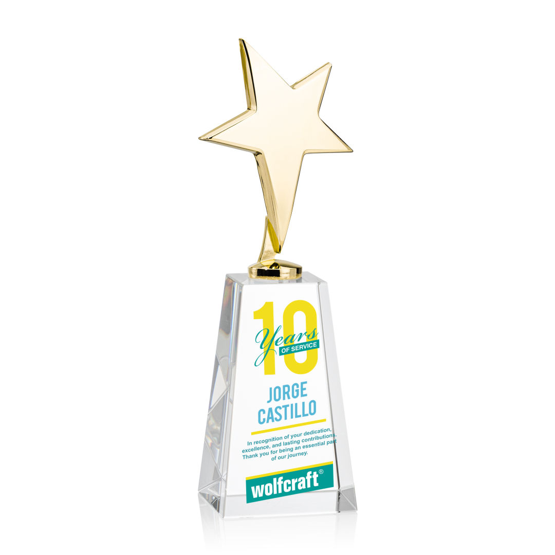Tuscany Gold Star VividPrint™ Award on Novita Base - Clear