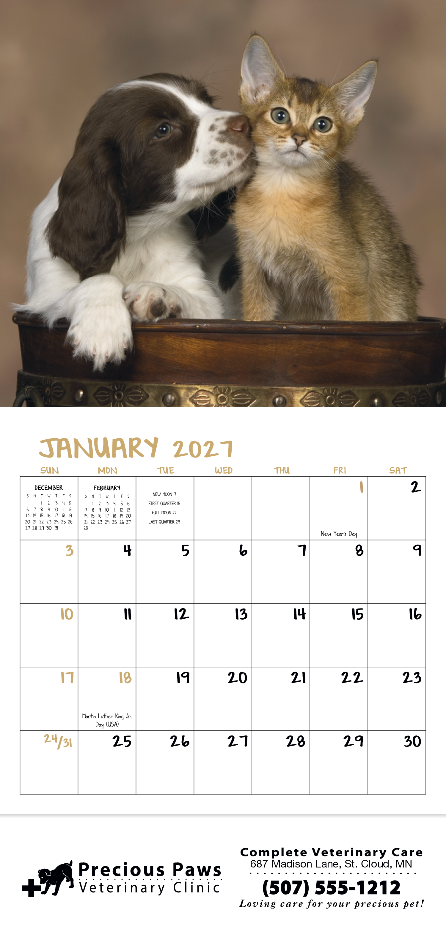 Good Value™ Puppies & Kittens - Mini Calendar 42
