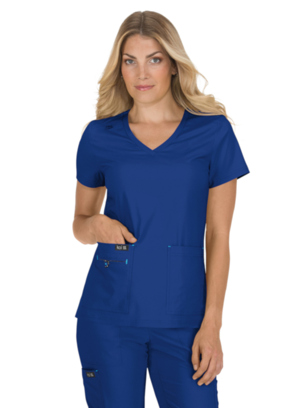 koi - Basics - Women's Four-Pocket Stretch V-Neck Becca Top 62