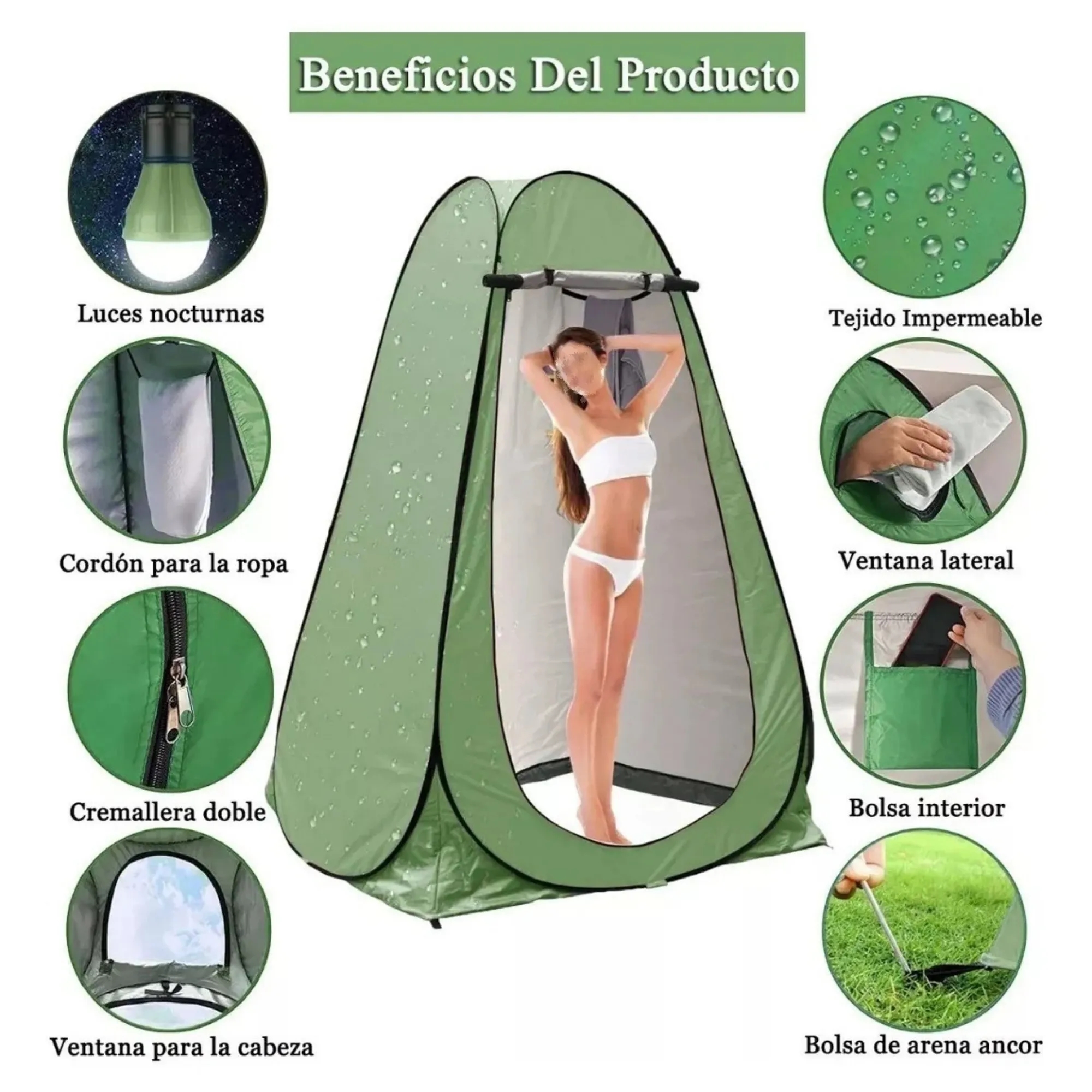 Portable Outdoor Shower & Changing Tent 7