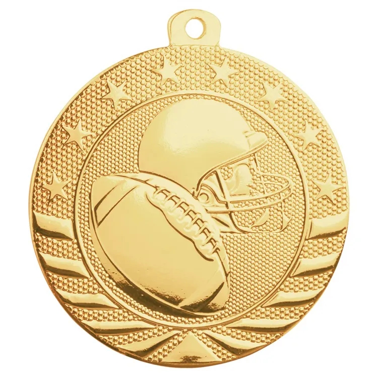 2 3/4" Starbrite Football Medal 2