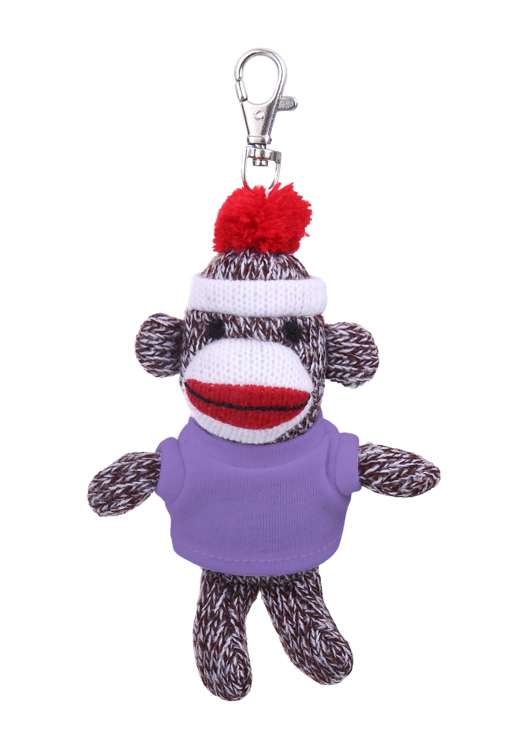 Plush Original Sock Monkey Keychain with Tee 9