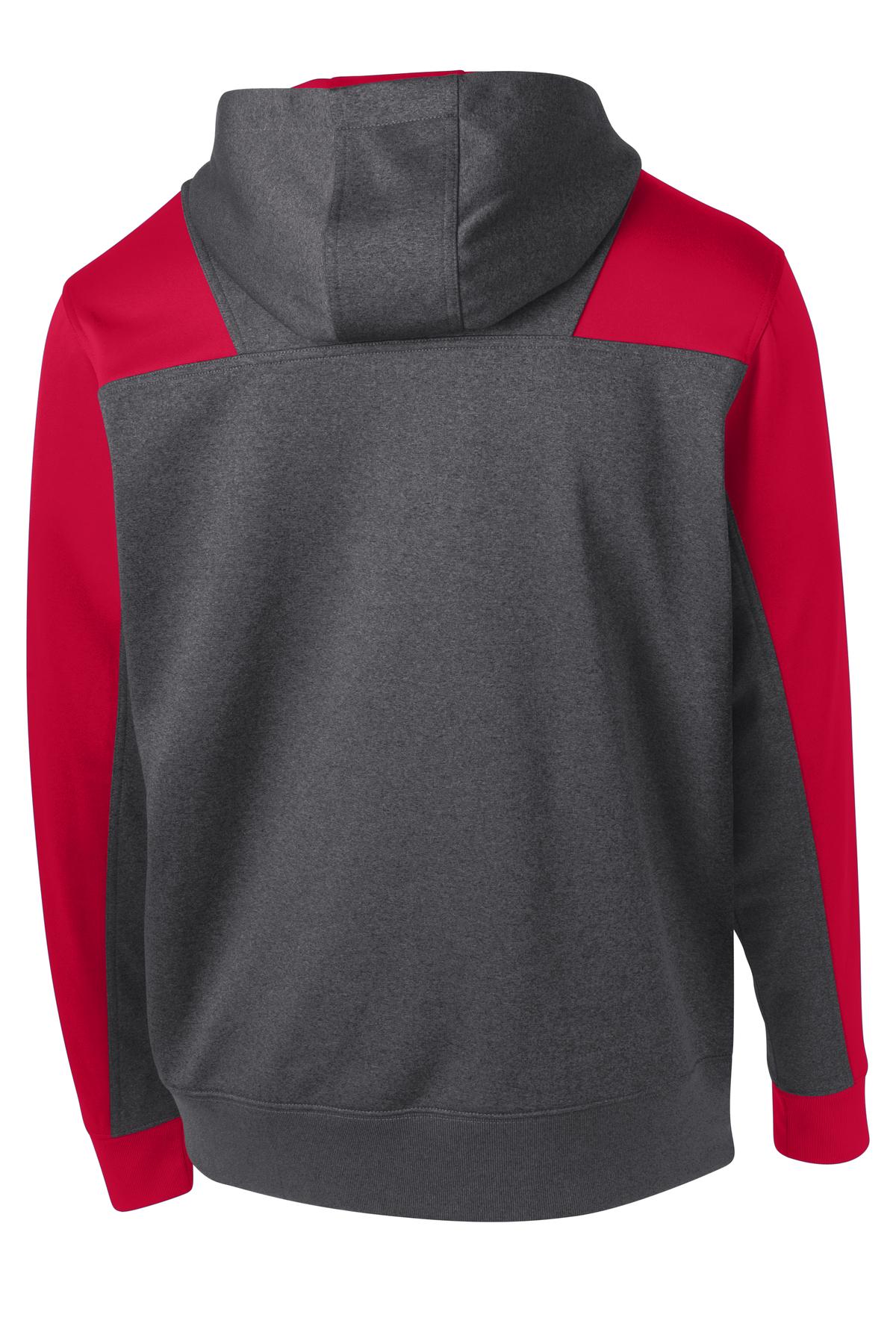 Sport-Tek Tech Fleece Colorblock 1/4-Zip Hooded Sweatshirt. ST249, custom hoodie or sweatshirt with logo imprint 31