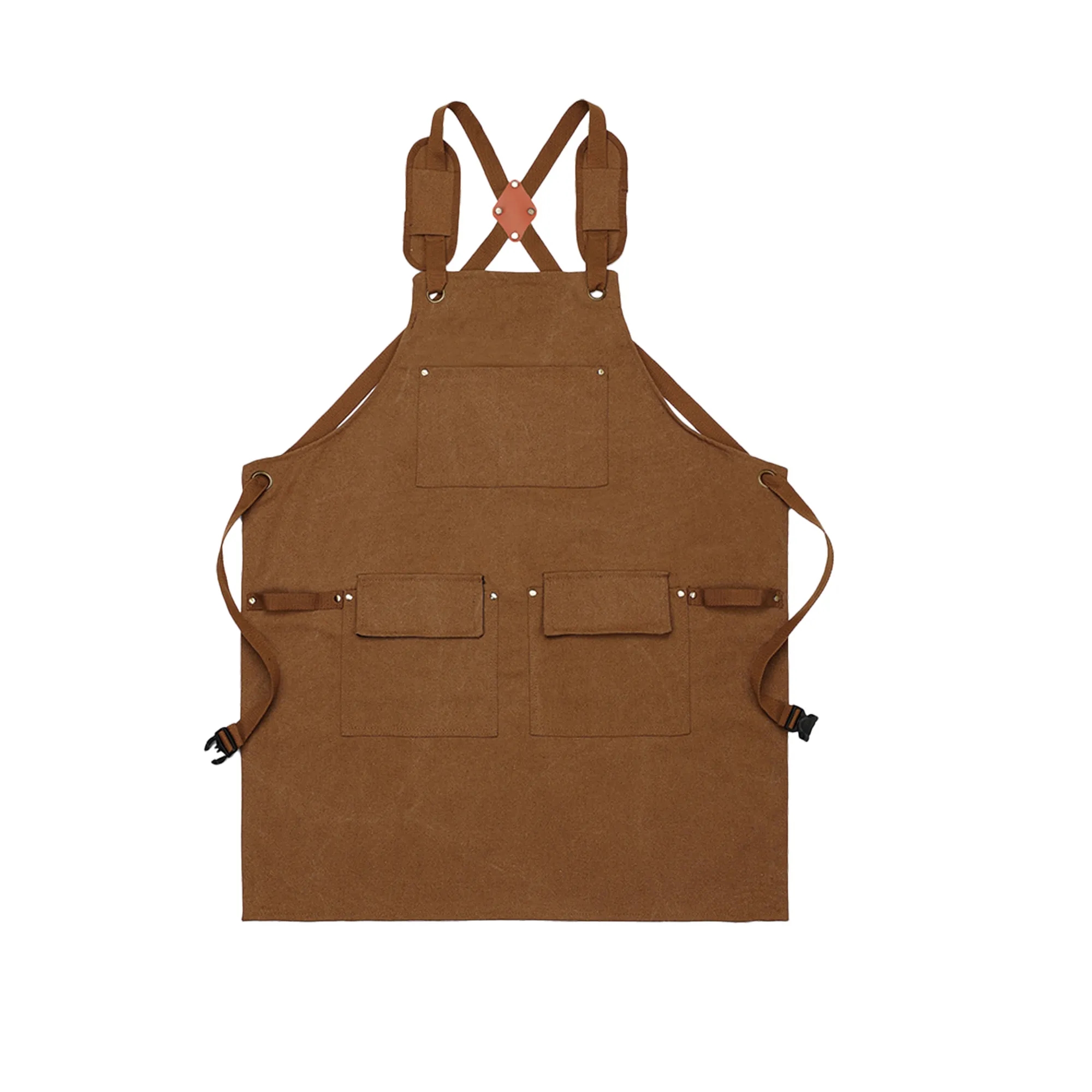 Cross-back Canvas Apron with Wide Straps 8