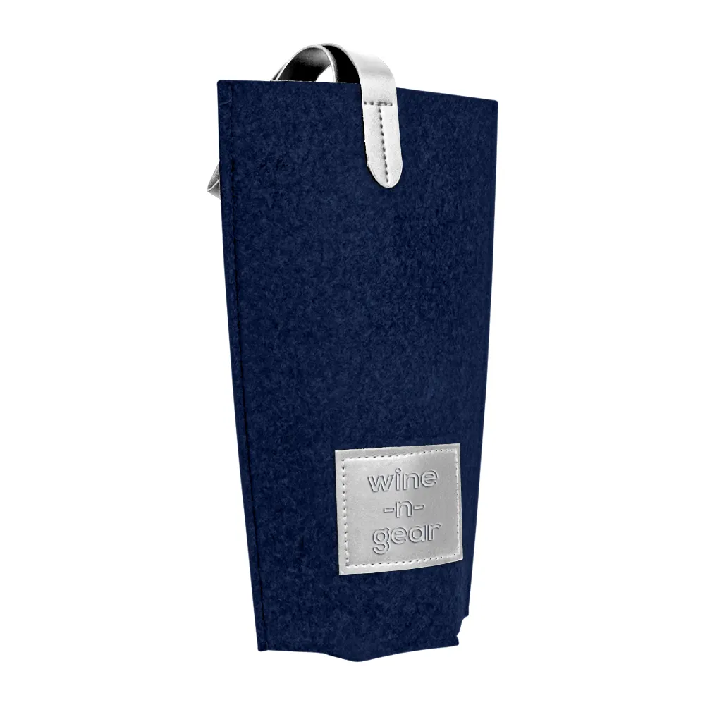 1-Bottle Felt Wine Tote 12
