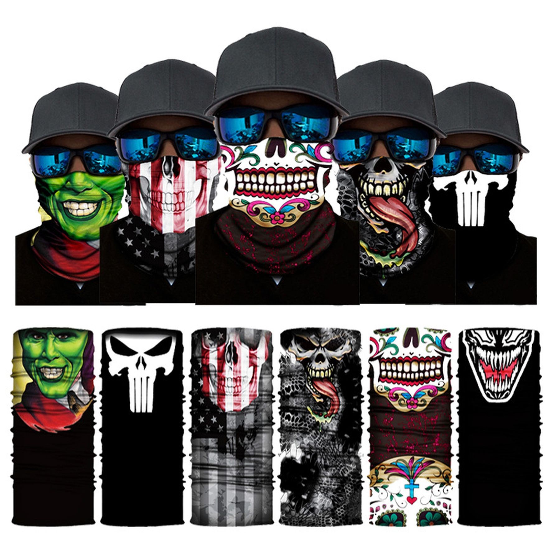 Face Mask Bicycle Neck Gaiter Sports Scarf Magic Bandana 3