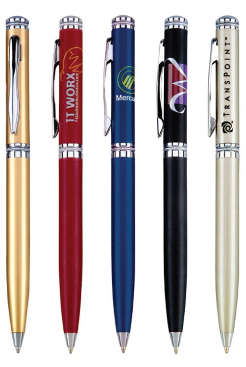 Colored Carol Twist Ballpoint Brass Pen 2