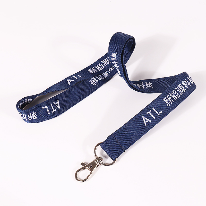 Polyester Lanyard with embroidery 3/4'' w 3