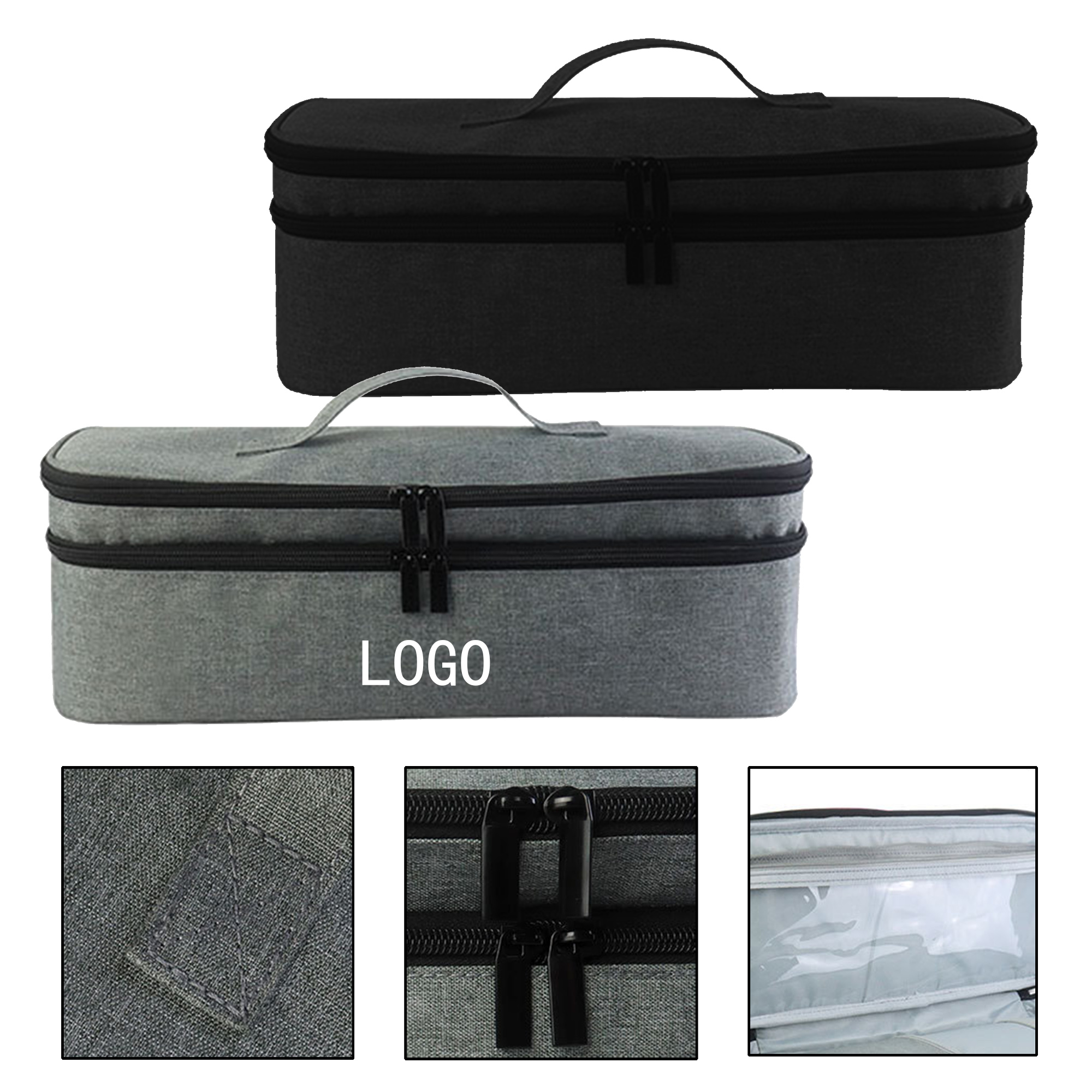 Hair Dryer Organizer Bag Travel Convenient Double Layer 2