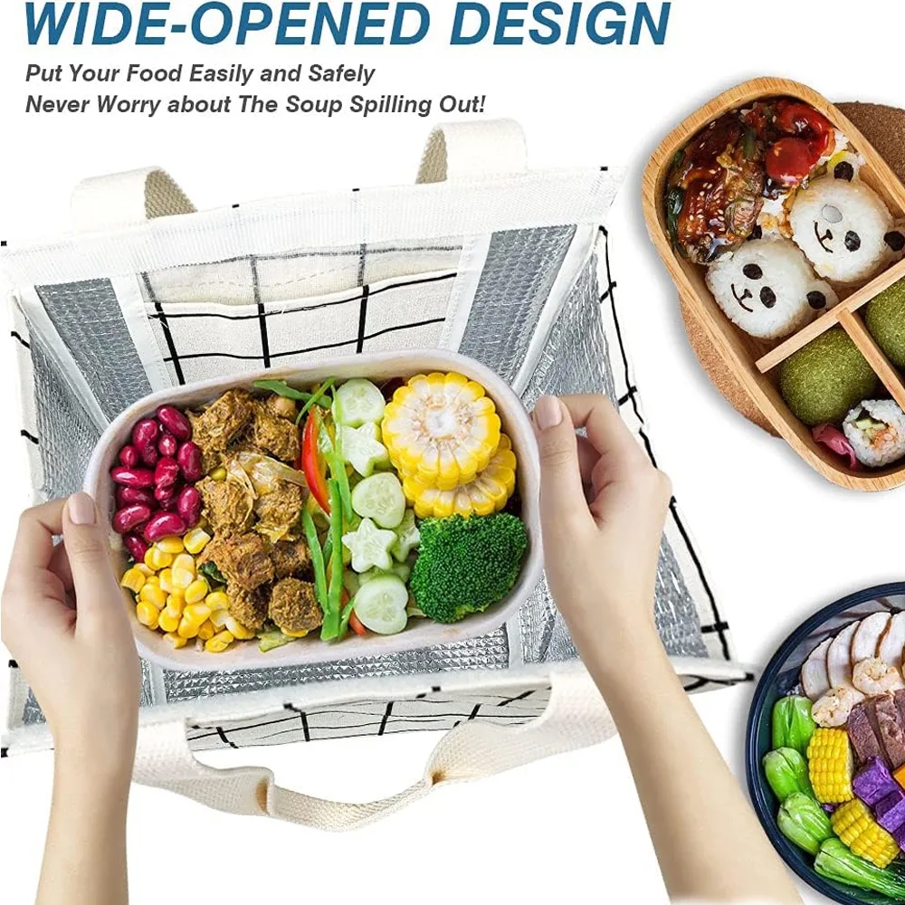 Wide-Open Foldable Insulated Lunch Bag 3