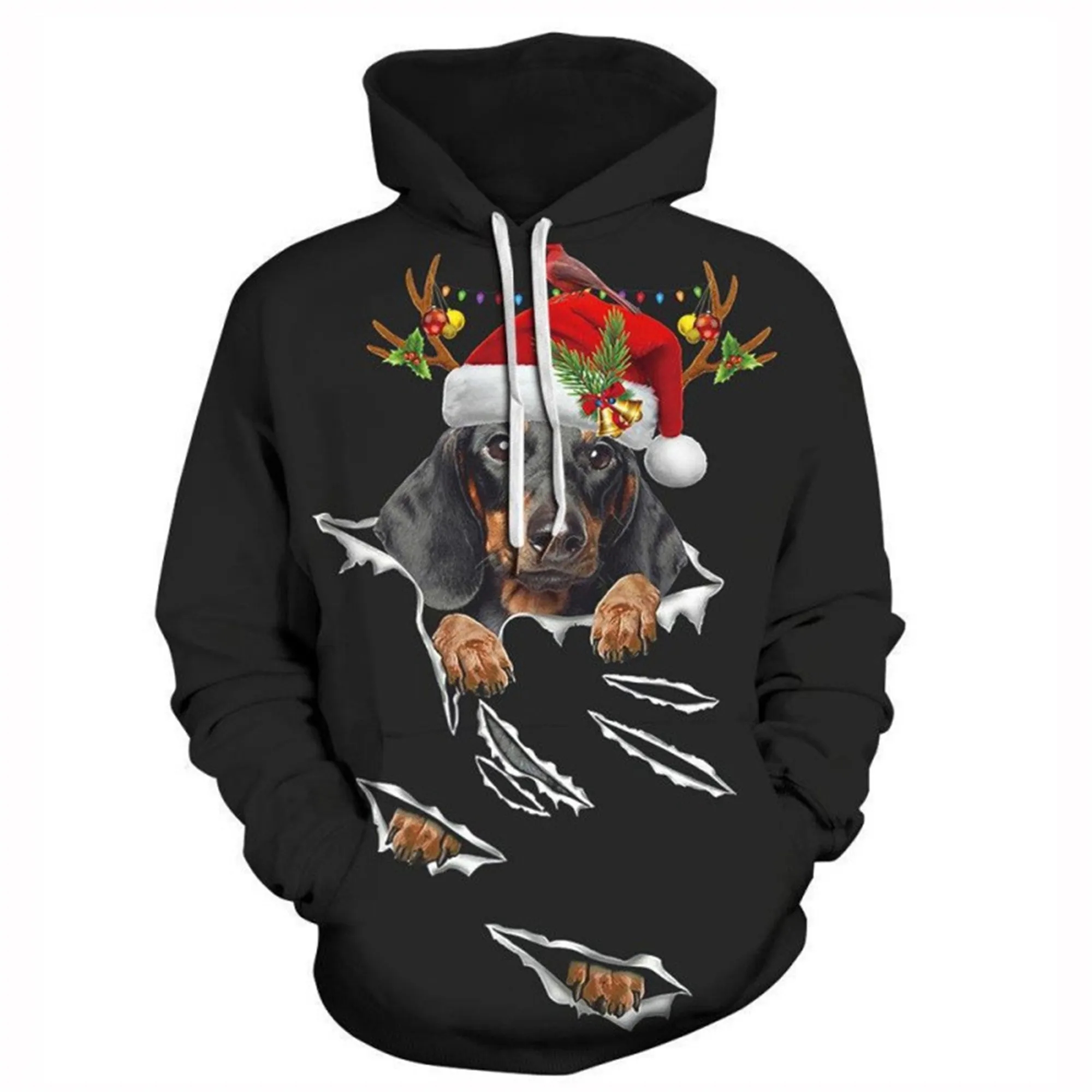 Full Color Christmas 3D Print Graphic Hoodies 2