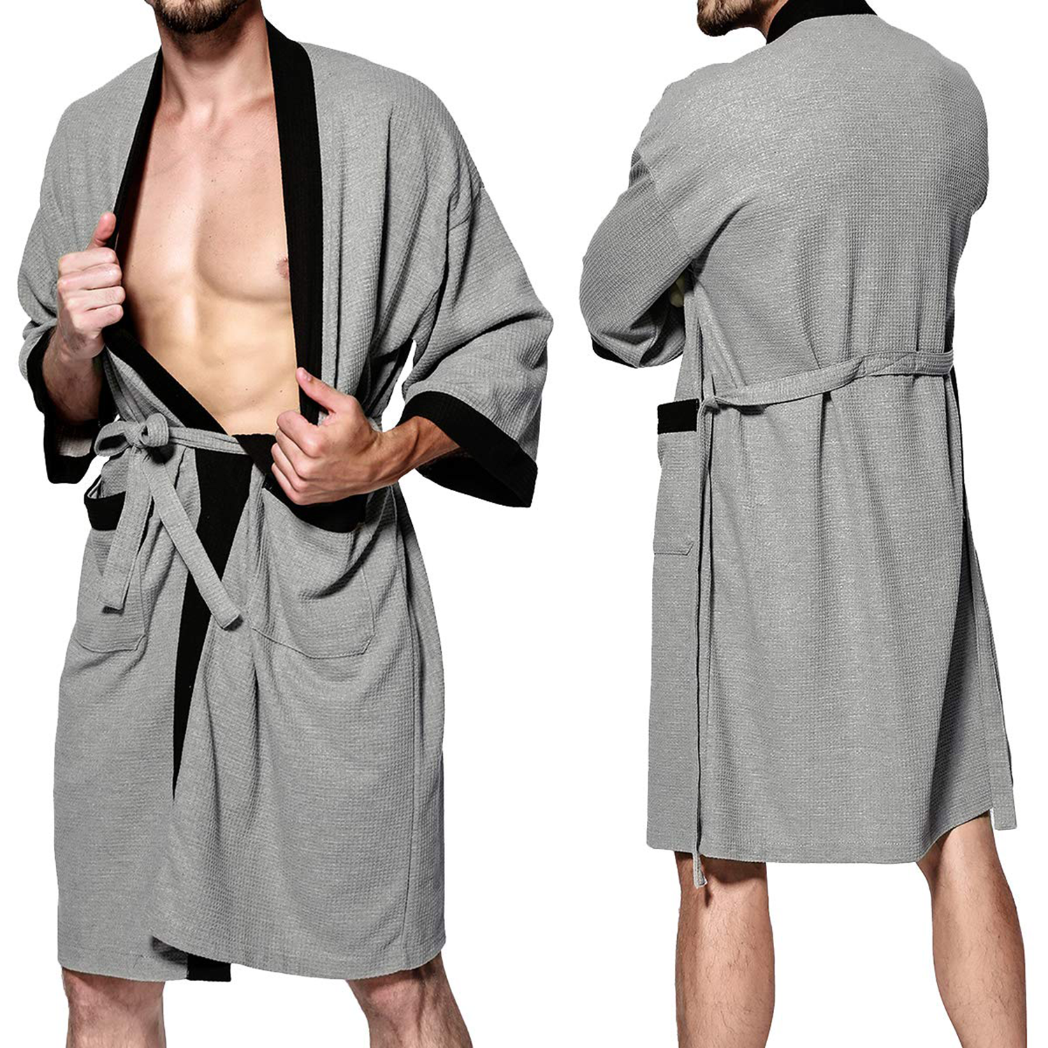 Turkish Cotton Waffle Bathrobe 3