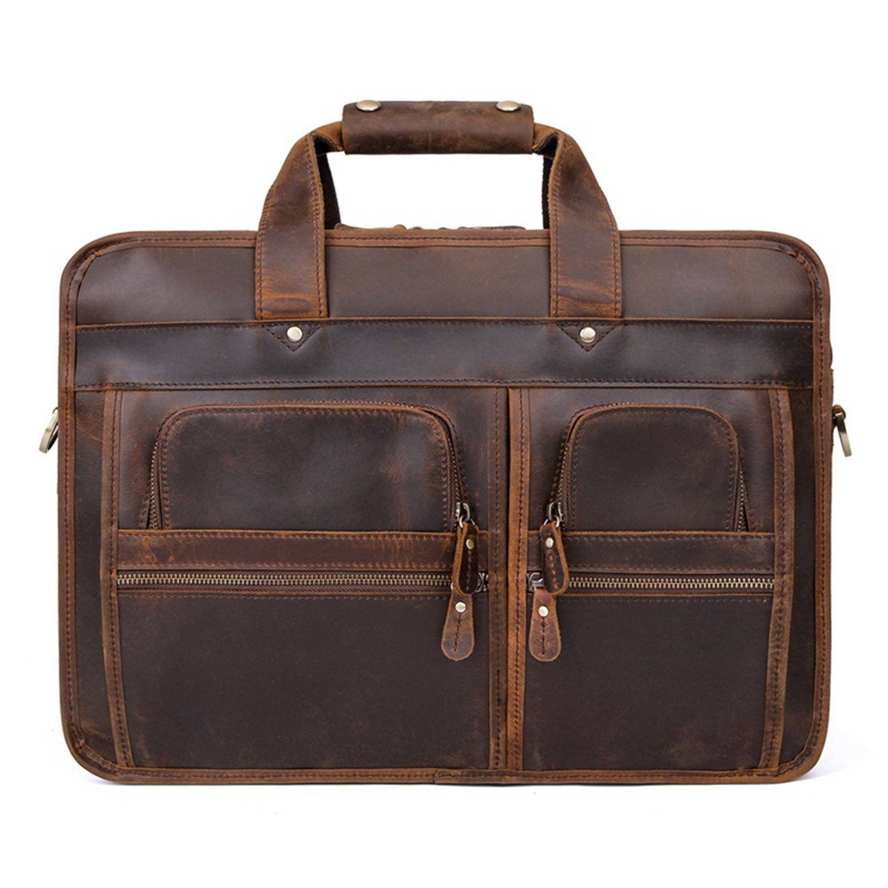 Leather Briefcase for Men Laptop Bag Business Messenger 3