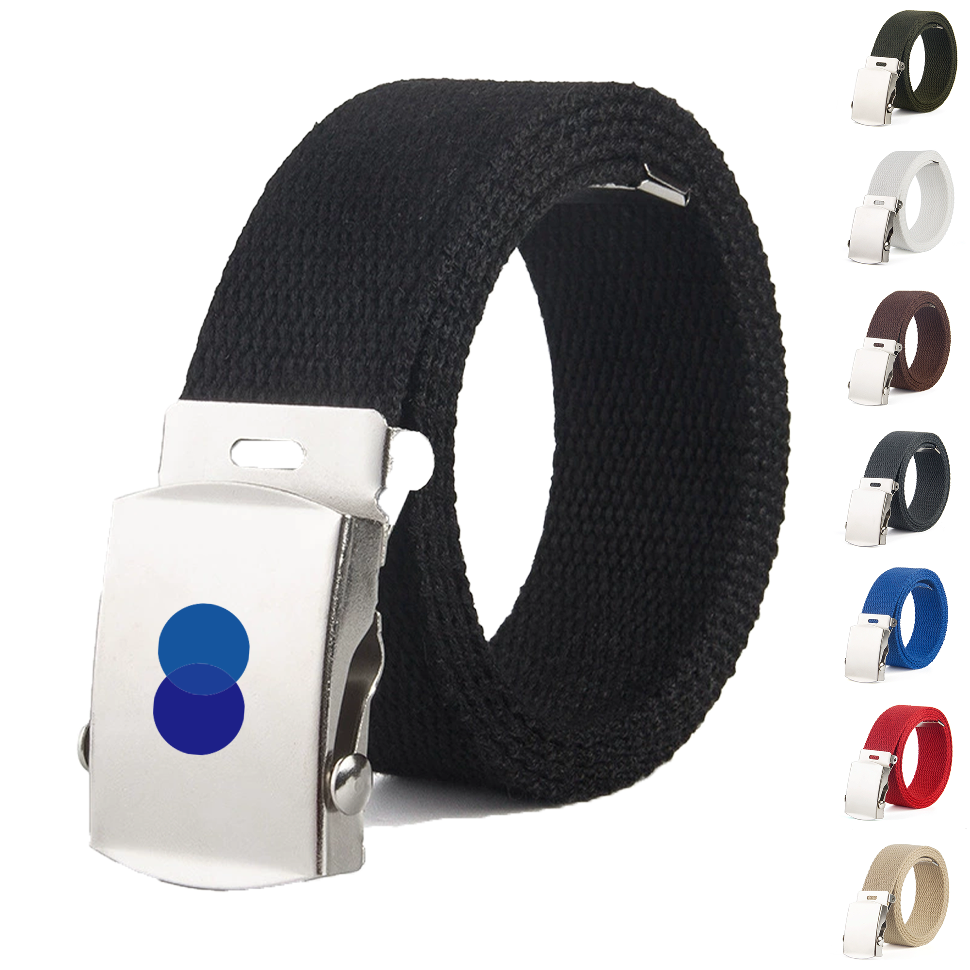 Customizable Canvas Belt with Metal Buckle 1