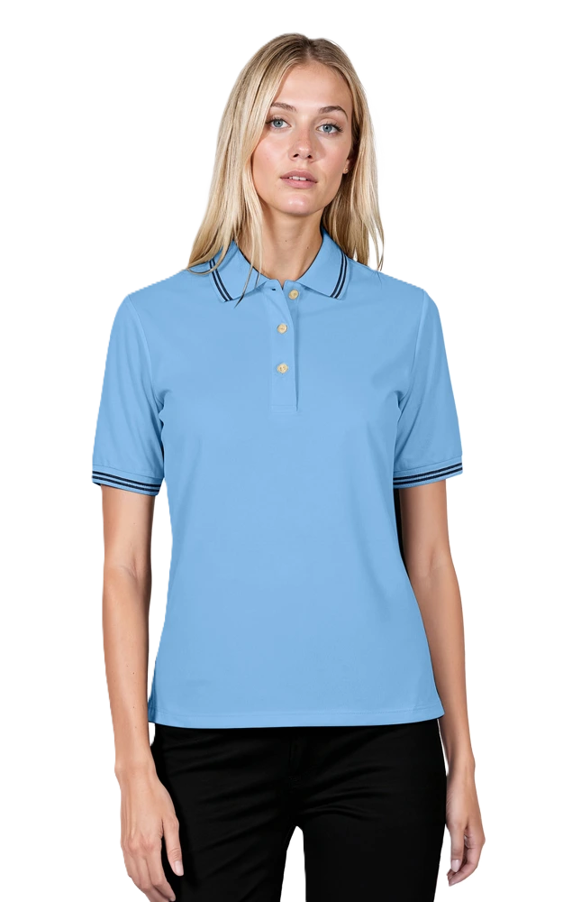 Ladies' Superblend Tipped Pique Polo 40