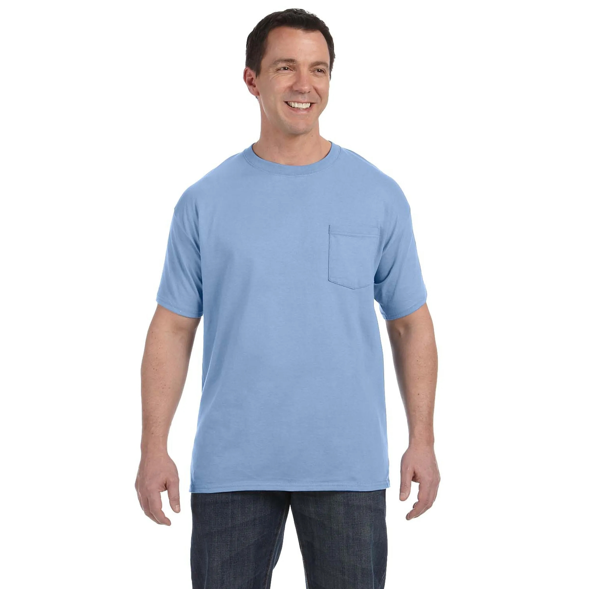 Hanes Men's 6.1 oz Tagless Pocket T-Shirt 9