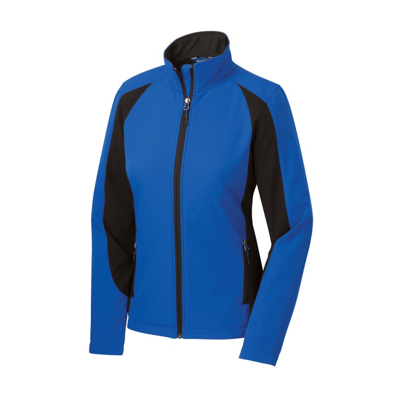 Sport-Tek Women's Colorblock Soft Shell Jacket. 4