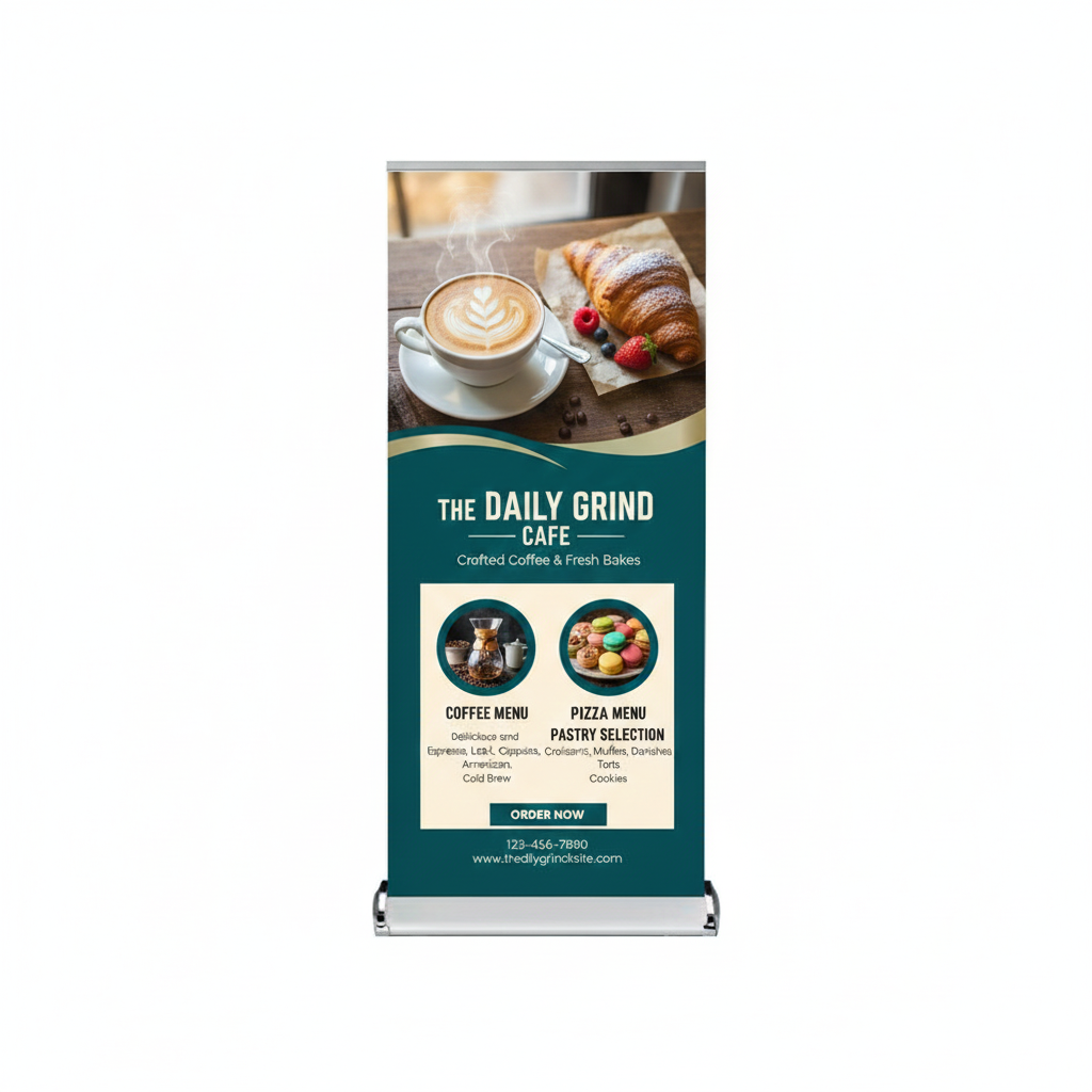 33"W x 80"H Double-Sided Monza™ Premium Retractable Kit, Vinyl 2