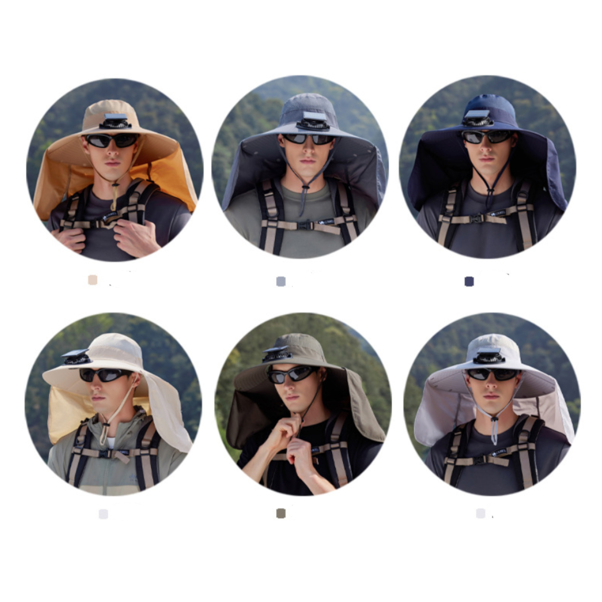 Solar Fan Hat With Neck Cover 3
