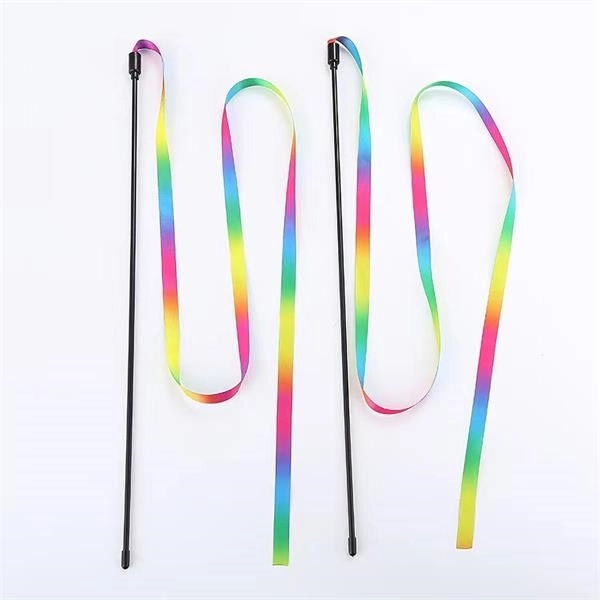Cat Rainbow Wand String Teaser Toys 4