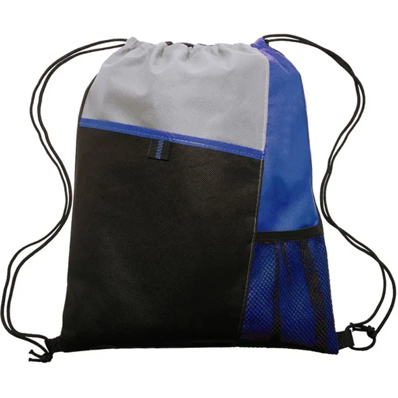 Mesh Pocket Drawstring Backpacks 4