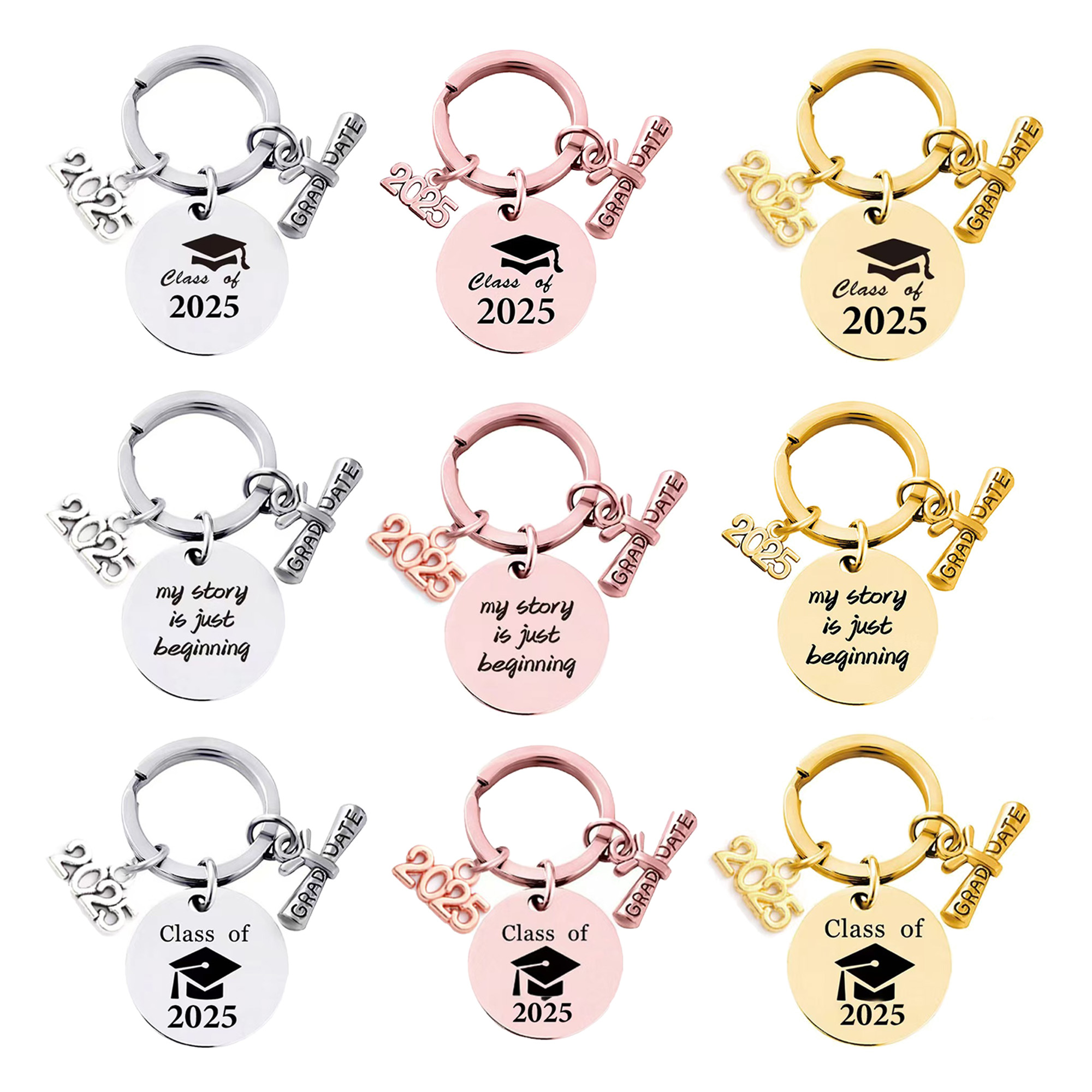 Custom 2025 Graduation Keepsake Keychain 1