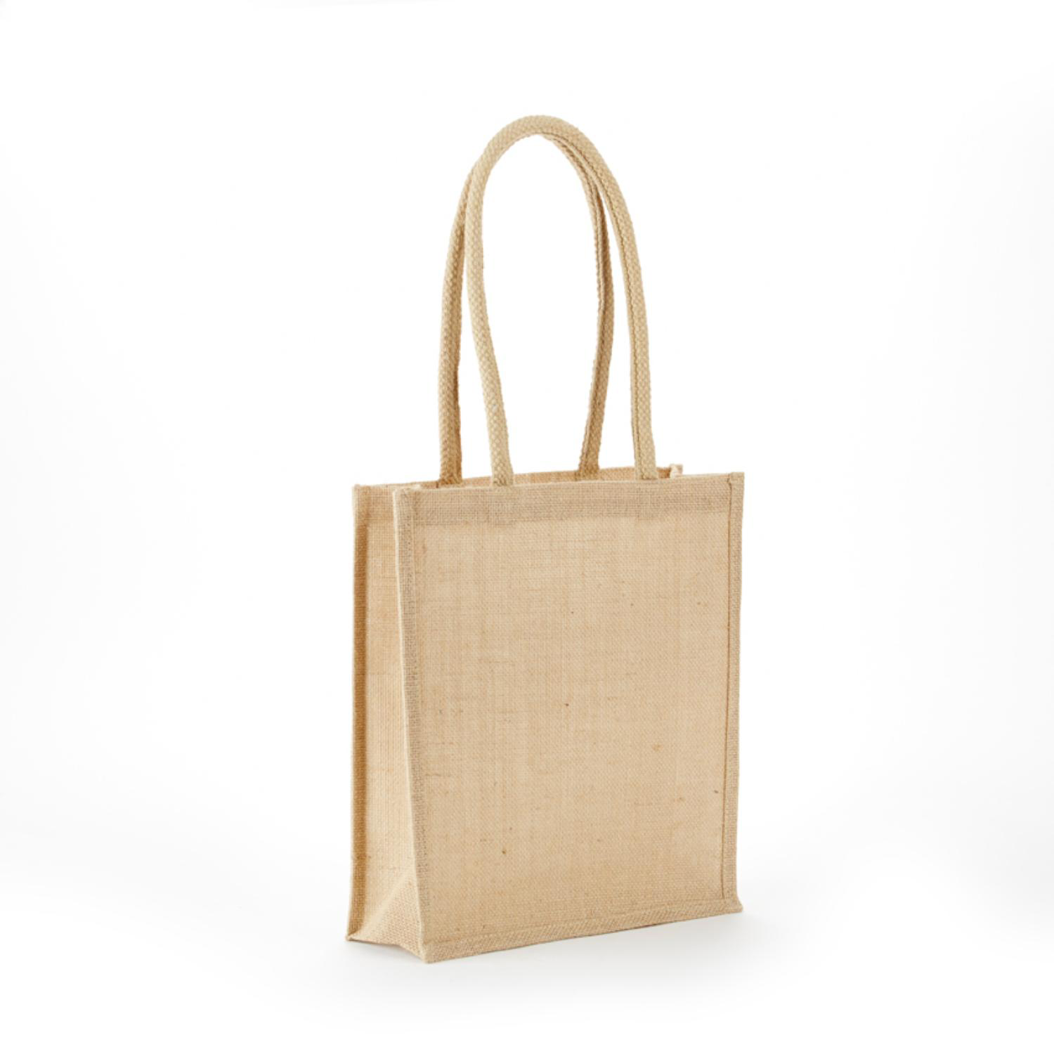 All-Natural Jute Book Bag with Rope Handles 3