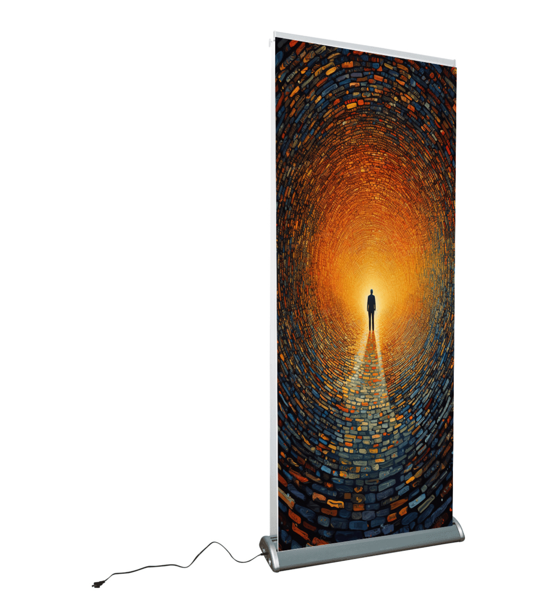 LED Double-Sided Light-Up Retractable Banner Stand 2