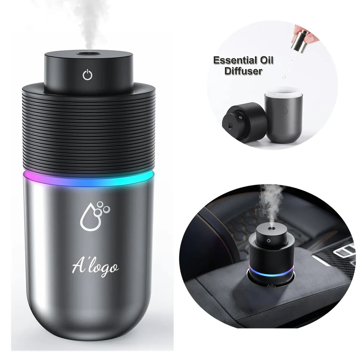 7 Colors LED Lights Car Humidifier 2