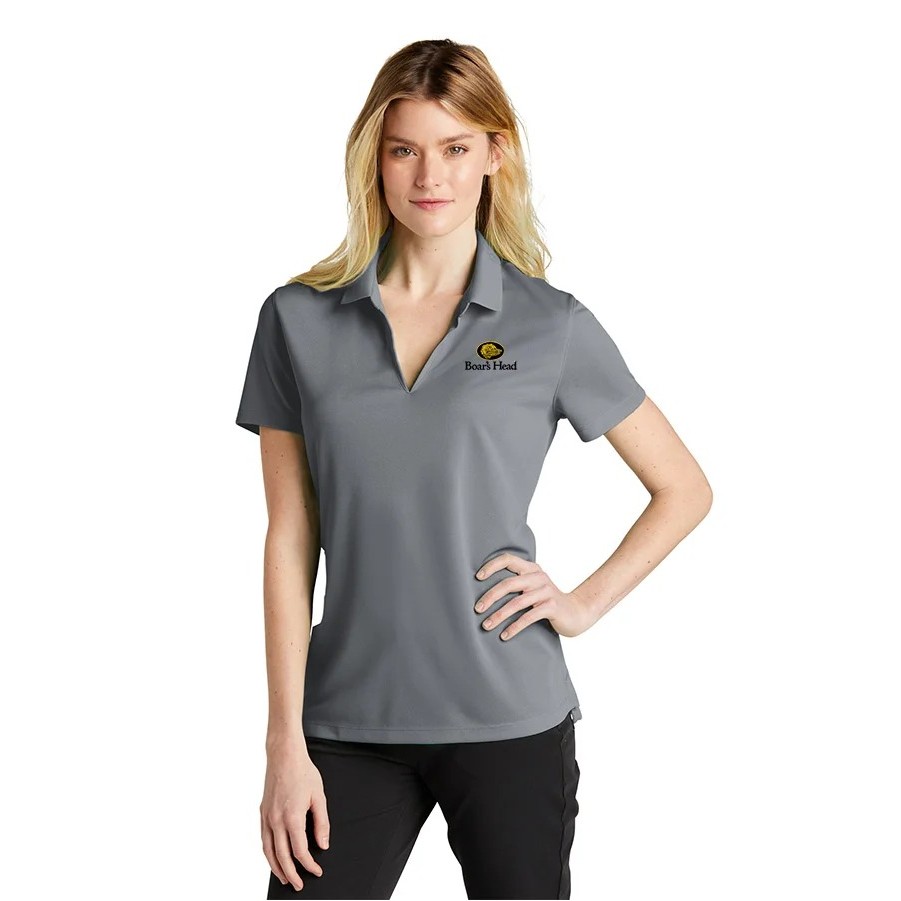 Women's Micro Pique Polo Shirt With Ribbed Collar 3