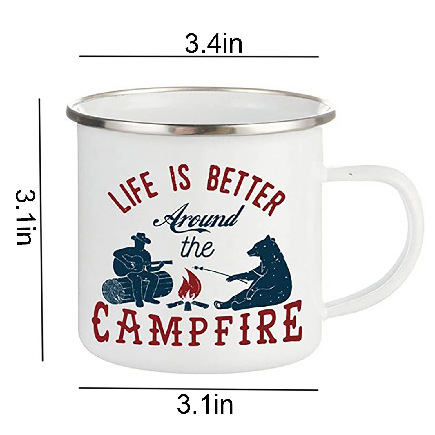 13oz Custom Durable Enamel Mug for Household Office 2