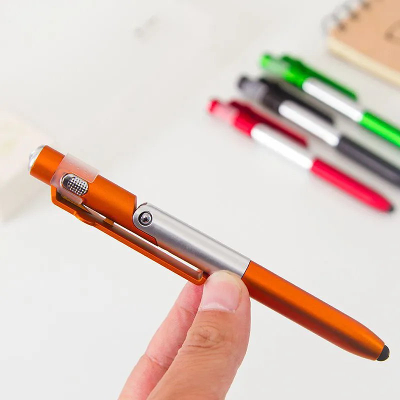 4-in-1 Multi-fuction Folding Ballpoint Pen Stylus With LED L 4