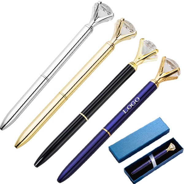 Big Crystal Diamond Metal Ballpoint Pen 2
