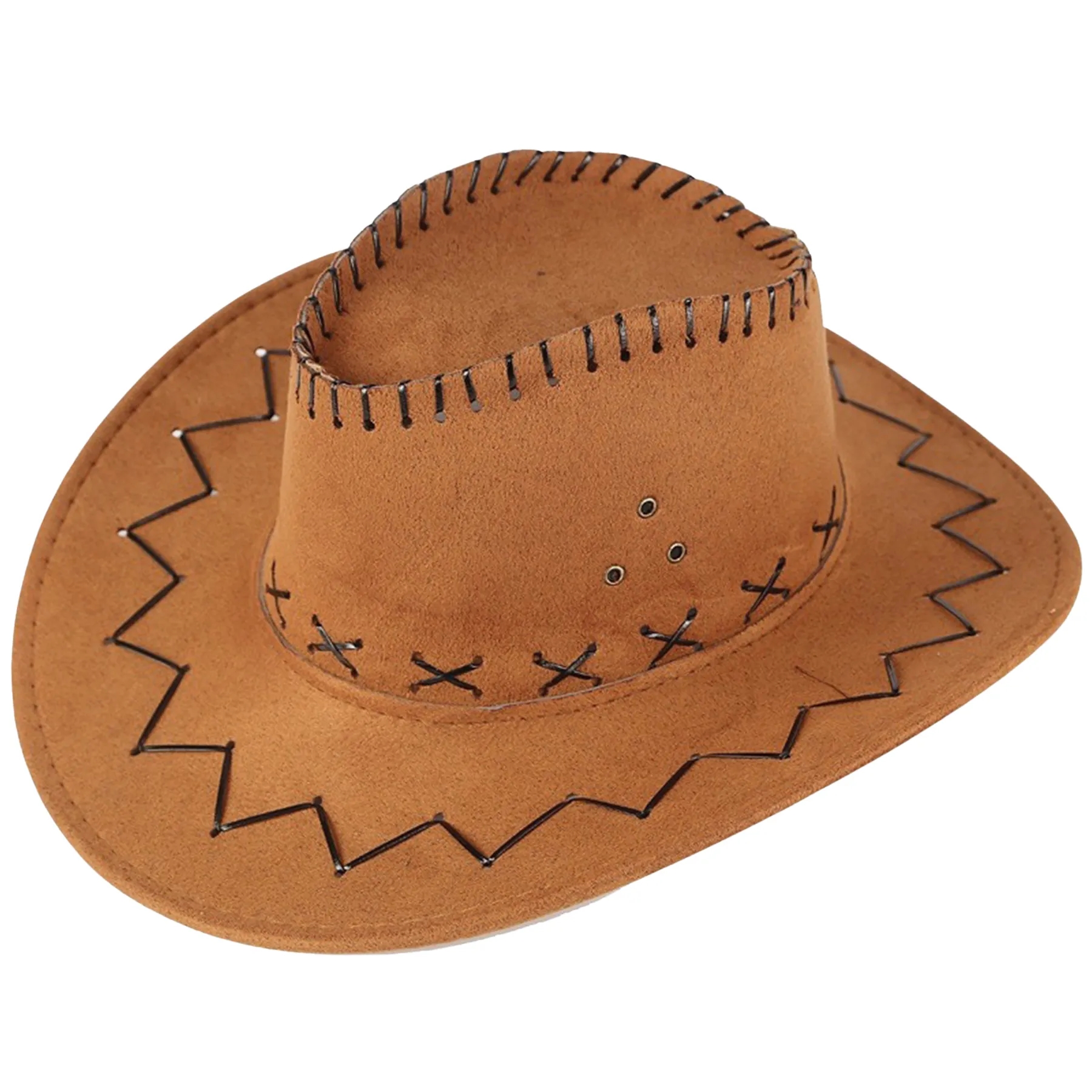 Children size Wide-brimmed cowboy hat for sun protection 2